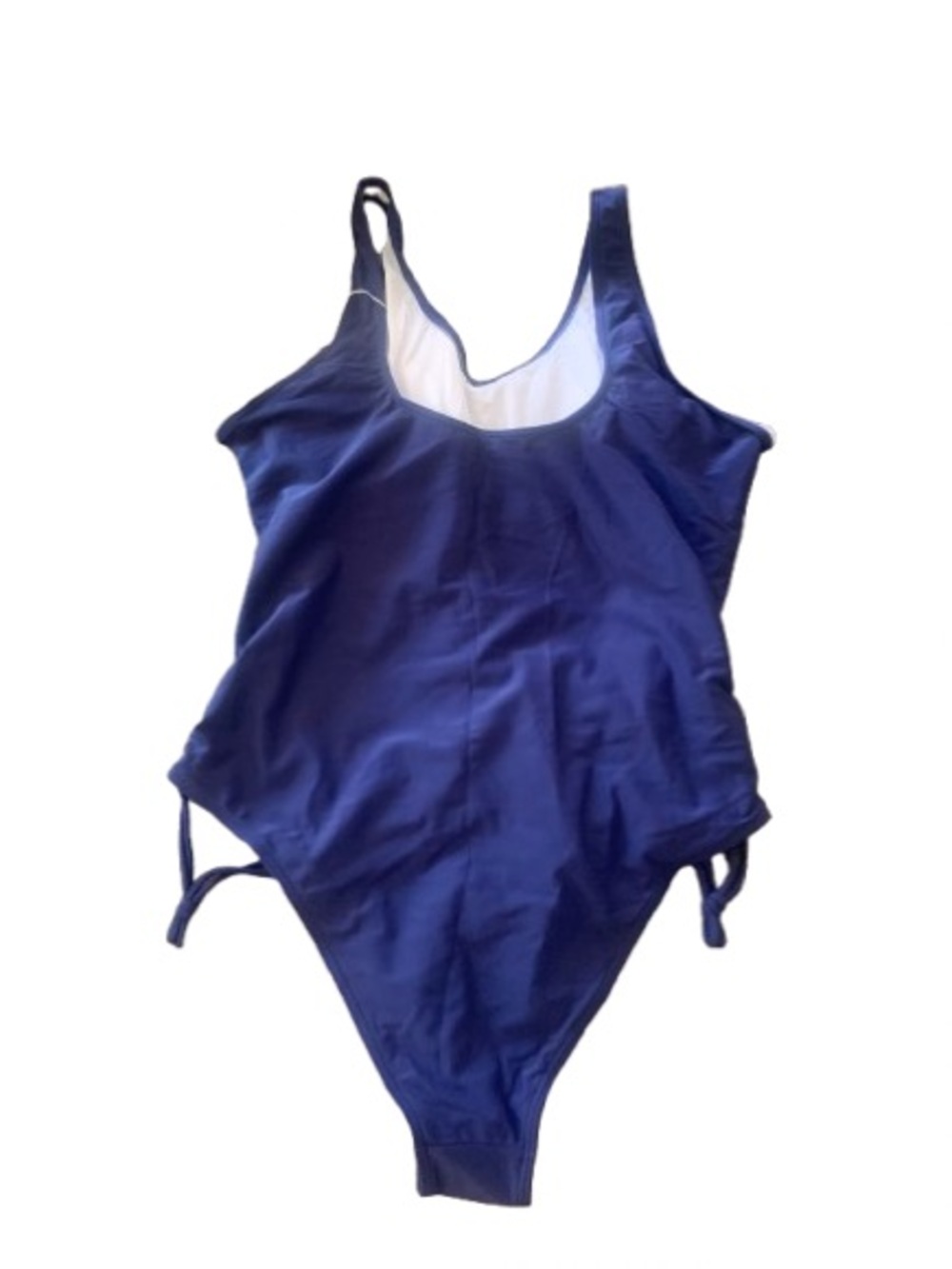 Women’s Navy Blue One Piece Swimsuit Size 2XL Ruched Tummy Control Bathing Suit - Picture 3 of 5
